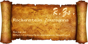 Rockenstein Zsuzsanna névjegykártya