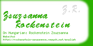 zsuzsanna rockenstein business card